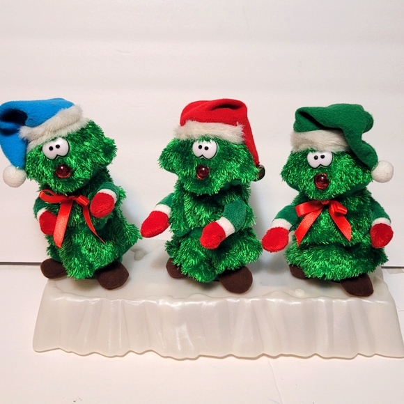 Holiday Singing Trio Of Christmas Trees Animated Poshmark